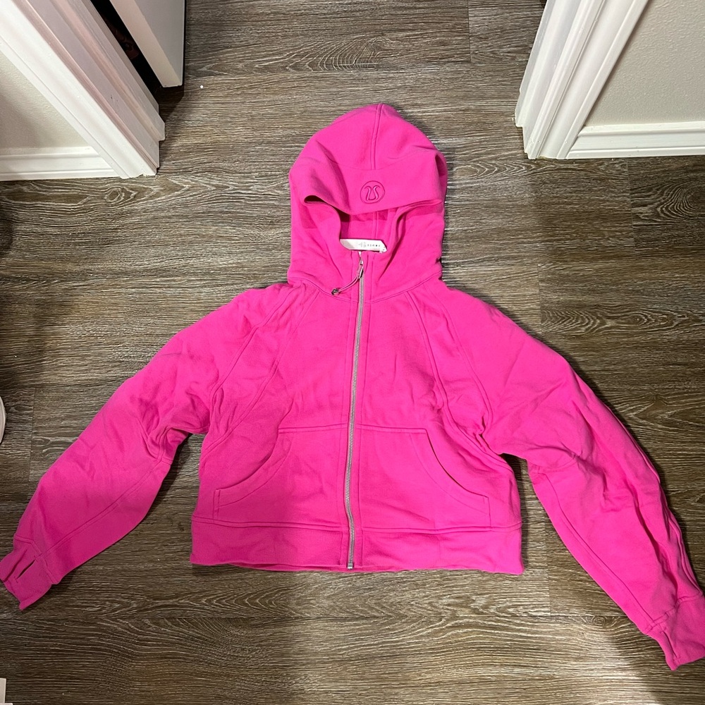 Lululemon scuba full zip sonic pink